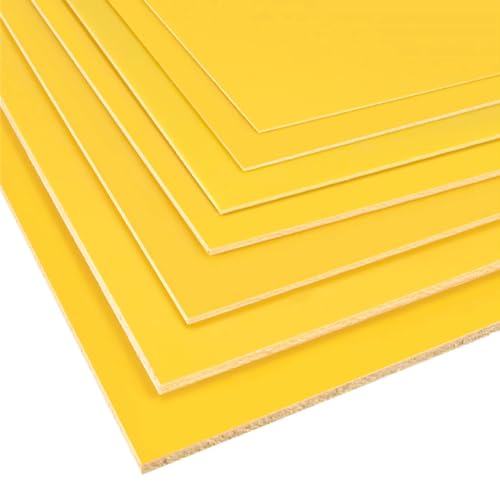 JAXU CWN 'ART 2 Pcs 3240 Fiberglass Sheet Epoxy Resin Insulating Board DIY Electrical Engraving Cutting 300 x 300 x 1.5mm, Yellow