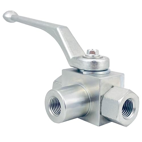 Autovo High Pressure Hydraulic Ball Valve KHB3K 1/4'' NPT,Shut-Off 3 Way Ball Valve,1/4" NPT Hydraulic Valve 7250 PSI - size: SR-KHB3K-1/4NPT-05-US