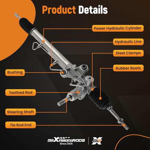 maXpeedingrods Hydraulic Power Steering Rack and Pinion Assembly for Acura Integra L4 1994-2001, for Honda Civic Del Sol L4 1994-1997, 1.6L 1.8L, Replace# 53010SR3010, 53601ST7A61 - style: Civic Del Sol 1994-1997
