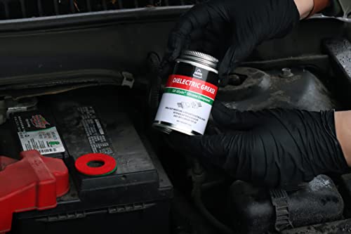 AGS Dielectric Grease for Electrical Connectors – 4oz Silicone Grease for Spark Plugs, Battery Terminals, Wiring & Connectors, Made in USA Since 1931, Brush-Top Can for Precise, Mess-Free Application - size: 4oz