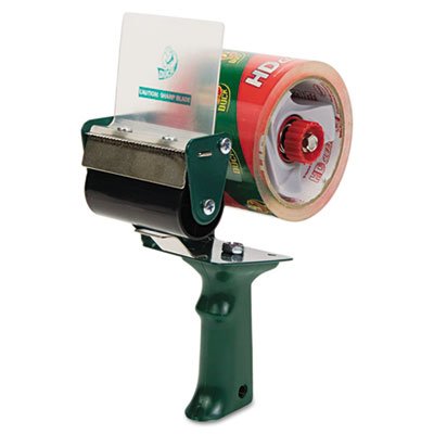 Extra-Wide Packaging Tape Dispenser, 3'' Core, Green, Sold as 1 Each