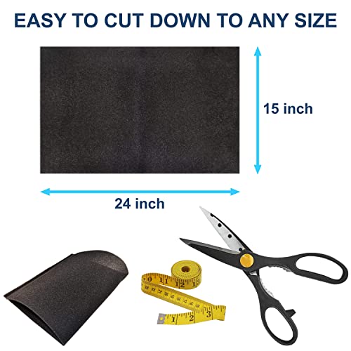 HQRP 2-pack Cut to Fit Foam Filter for Window Air Conditioning Unit, Furnace Unit, AC Vent Filters, Furnace, RV, Range Hood, etc., 24" x 15" x 1/4", Washable & Reusable