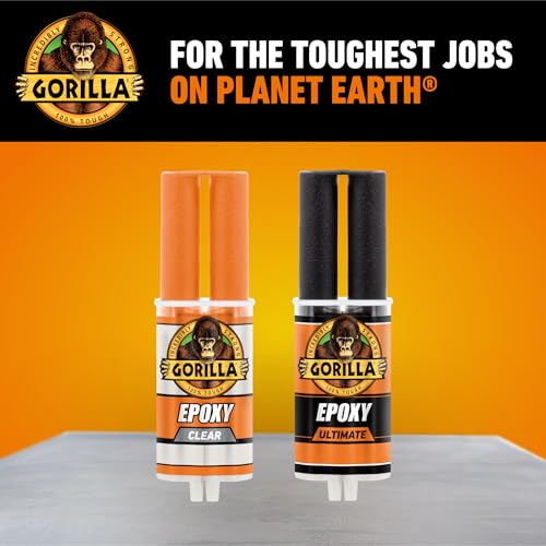 Gorilla Epoxy Ultimate, Waterproof, 0.85oz Syringe, Black, 10 Minute Set - size: 1 Pack