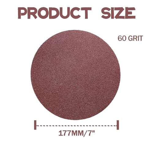 Bonsicoky 7 Inch Sanding Disc Sandpaper, 60 Grit - style: 30 Pcs 60 Grit
