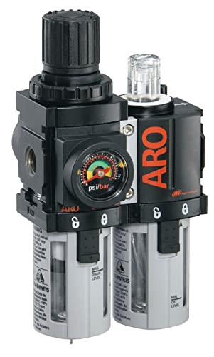 Ingersoll Rand ARO C38121-600 Piggyback Air Filter/Regulator & Lubricator
