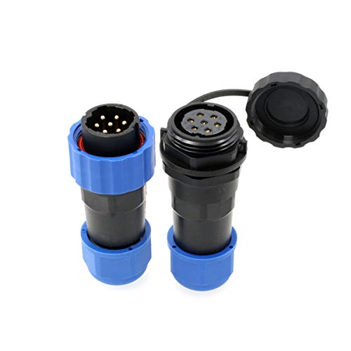 SD20 Waterproof Aviation Circular Plastic Connector for Outdoor Power System LED Lighting (7 pin, Male Plug and Female Cable Receptacle) - color: Male Plug and Female Cable Receptacle, size: 7 pin