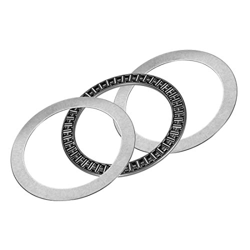 uxcell AXK85110 Needle Roller Thrust Bearings with 2 Washers, 85mm Inner Diameter, 110mm OD 4mm Width Chrome Steel - size: 85x110x4mm