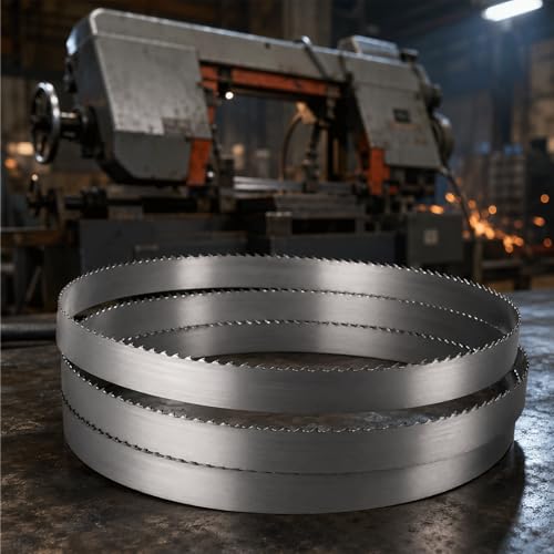 KAKA INDUSTRIAL Blade for 126-1/2" x 1" x .035" (3215x27x0.9mm) Bi-Metal Material M42 Grade Metal Cutting Band Saw Blades BS-1018R (1, 6/10TPI) - size: 6/10TPI
