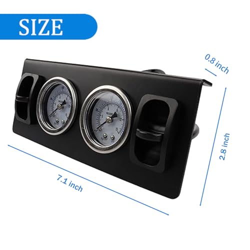 Panel Paddle Valve Switch with Two Air Suspension Pressure Gauge, Air Fittings, Contorl Air Bags in Car Suspension System