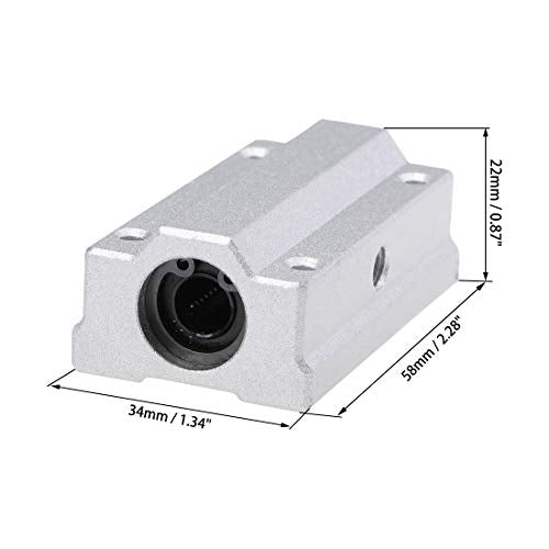 uxcell SCS8LUU Linear Ball Bearing Slide Block Units, 8mm Bore - size: 8mm