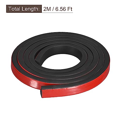 uxcell Adhesive Rubber Strips, 0.8" W x 3/8" T x 6'L Solid Neoprene Rubber Sheet Rolls with Adhesive Backing for DIY Gaskets Seals Pads Crafts - size: 0.8"W x 3/8"T x 6'L