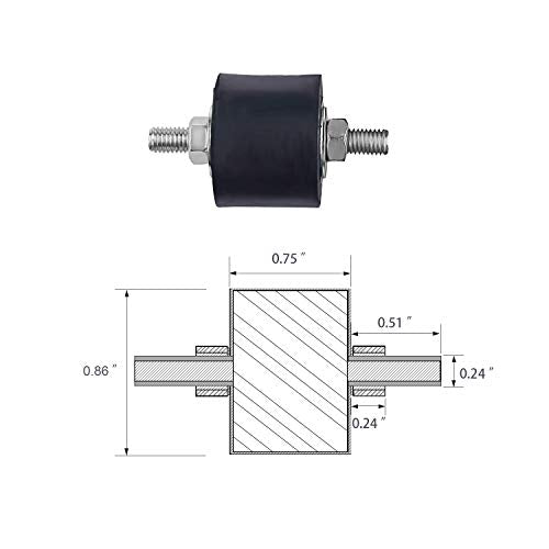 4 Pack 5/16"-18 NC Garage Door Opener Vibration Isolator Kit Replacement 89LM
