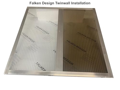 Falken Design Bronze Twin Wall Polycarbonate Panel - 12" x 36" x 1/4" (6mm) - UV Resistant Lightweight, Shatterproof Roof Sheet for DIY, Greenhouses, Sheds & Outdoor Use