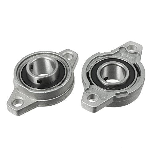 uxcell 2pcs KFL003 17mm Zinc Alloy Self Aligning Pillow Block Flange Bearing - size: 17mm