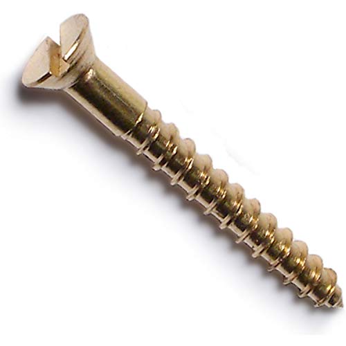 Hard-to-Find Fastener 014973128944 Slotted Flat Wood Screws, 4 x 1, Piece-48 - size: 4 x 1-Inch