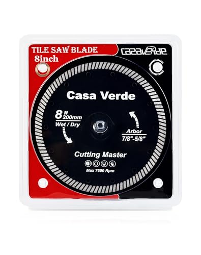 Casaverde 8 inch General Purpose Continuous Turbo Diamond Saw Blades - size: 8-Inch