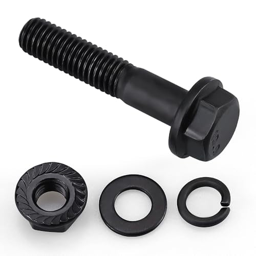 15 Sets M6-1.0 x 30mm Flange Hex Bolt with Flange Nuts and Flat & Lock Washers Assortment Set, 10.9 Grade Alloy Steel, Serrated, for Automotive Repair & Machinery Projects, Glvaner - size: M6-1.0 x 30mm