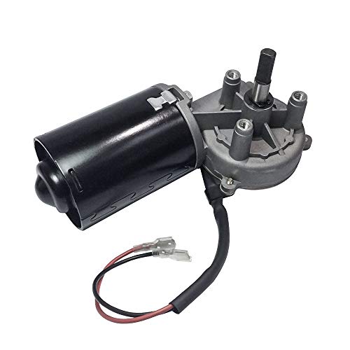 High Torque PMDC Worm Geared Motor 12V Reversible 50 RPM (Right Gear-Box) with Double Flat Shaft for Garage Door - size: 12V, style: Right-Double Flat Shaft