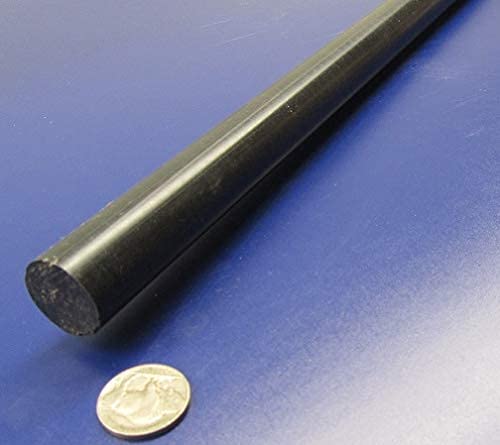 Black Nylon Extruded Round Rod .875" (7/8") x 5 Ft Length 1 pc