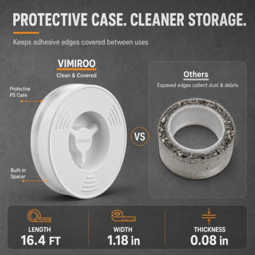 vimiroo Heavy Duty Nano Double Sided Invisible Bond Mounting Tape, 16.4FT
