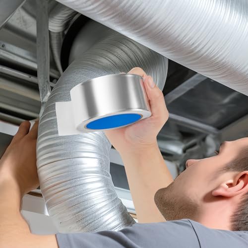 Thicker Silver Aluminum Foil Tape for Ductwork, 2-inch x 65 Feet, 3.9 mils - size: 65 Feet, 65 Feet X 1 Roll