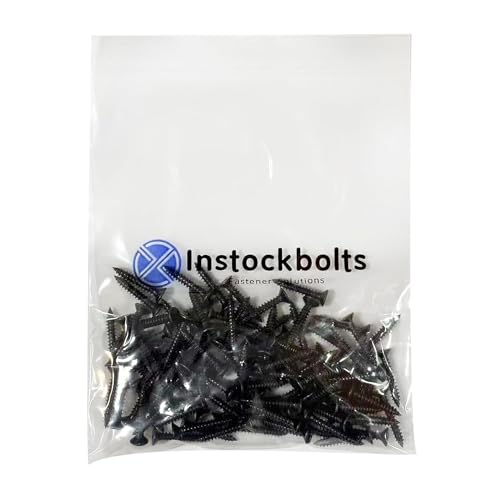 #10 X 1 Black Flat Head Sheet Metal Screws Phillips Drive Wood Screws, 304 Stainless Steel 18-8 Black Coating, Pack of 100 - color: Silver, size: #10 X 1"