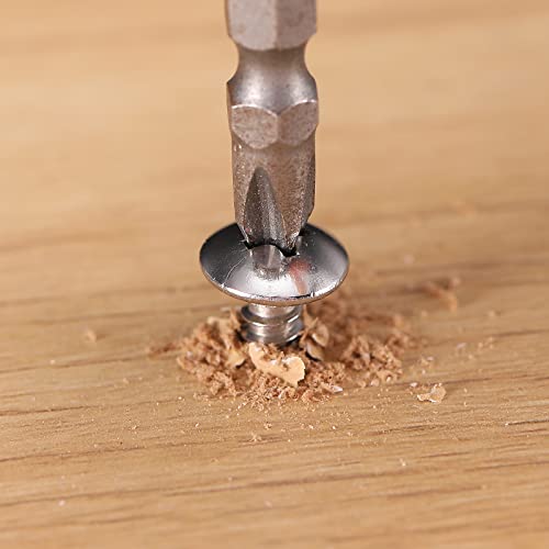 #6 x 1-1/2" Wood Screw 100Pcs Truss Head Phillips 18-8 (304) Stainless Steel Fast Self Tapping Screws by SG TZH - size: #6 x 1-1/2"
