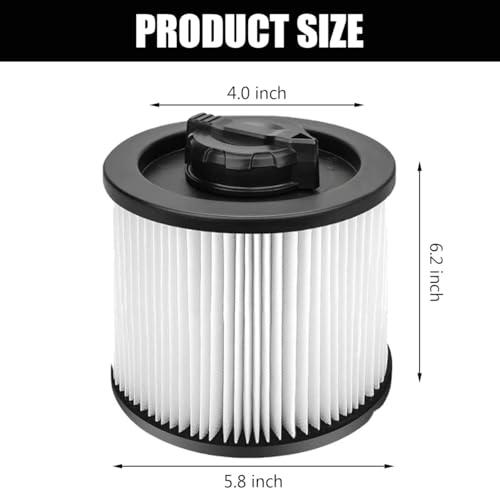DXVC4001 Filters Replacement for DEWALT Wet/Dry 4-5 Gallon - size: 2 Pack DXVC4001 Filter
