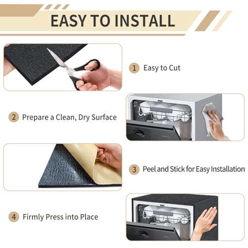 TroyStudio Sound Proof XPE Foam Highly Tear-Resistant, Self-Adhesive 13" x 78" Acoustic Heat Shield Closed Cell Foam Sheet - Waterproof Noise Vibration Thermal Insulation Roll for Home, HVAC and Car - color: Black, XPE Foam, size: 13" x 78" x 0.4"
