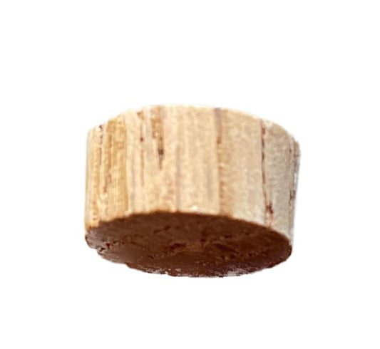 Bark and Lindy Oak Wood Plugs 1/2 inch, Flat Head, Screw Hole (25 Pack) - Light Brown