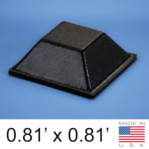 Black Large Trapezoid Bumper Feet (56 Pack) Self Stick Bumper Pads - Adhesive Tall Square Bumpers for Electronics, Speakers, Laptop, Appliances, Furniture, Computers - color: Black, size: 56pc Large