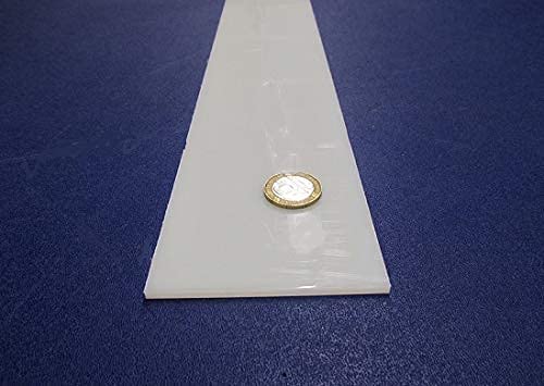 White HDPE (High Density Polyethylene) Rectangular Bar .125" (1/8") x 3.00" (3") x 48" 2 pcs