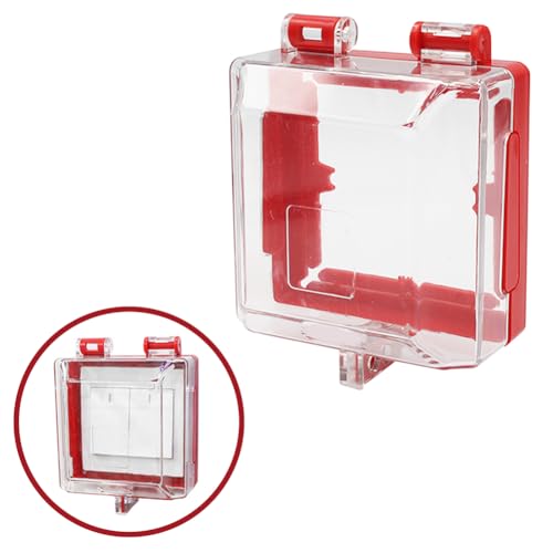 Emergency Stop Push Button Cover Lock,Removable Base 2.95~3.46 inch - color: Push Button Lockout Box
