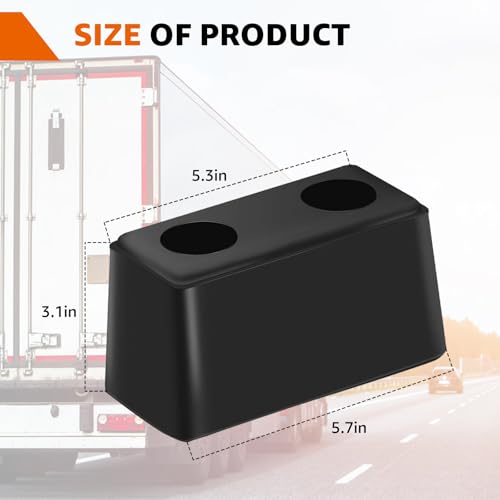Guards Dock Buffers 6" x 3" x 3", Heavy Duty Rubber Bumper Block, 4-Pack - size: 4PCS