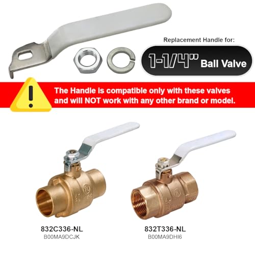 MIDLINE VALVE Replacement Lever Handle for MIDLINE VALVE 610 Series Only 3/4 in. Ball Valve, Stainless Steel Quarter Turn with Vinyl Grip for Natural Gas, 5 Pack - size: 3/4 in., style: 5 Pack