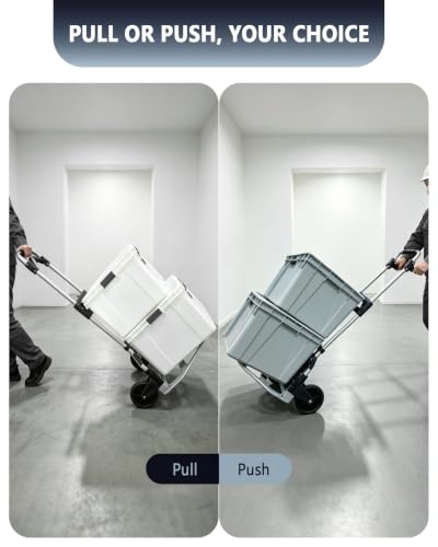 330 LB Folding Hand Truck, Dolly Cart with Wheels and Telescoping Handle