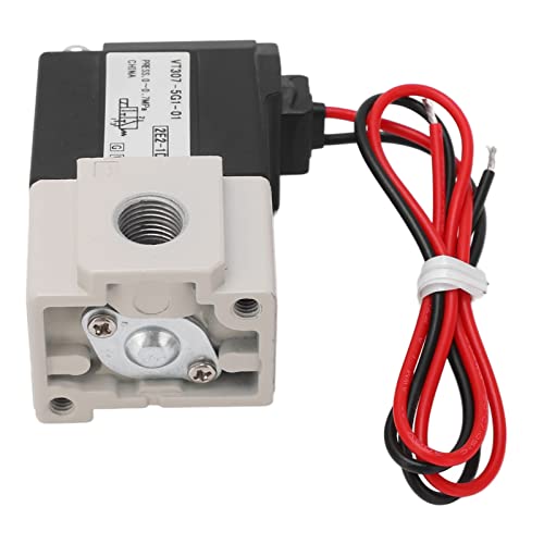 2 Position 3 Way Solenoid Valve Vacuum Electric, DC24V 3/2 Air Pneumatic Direct, G1/8 Normally Closed, Copper Coil, Aluminum Body, Good Sealing, for Air -0.7MPa Temperature