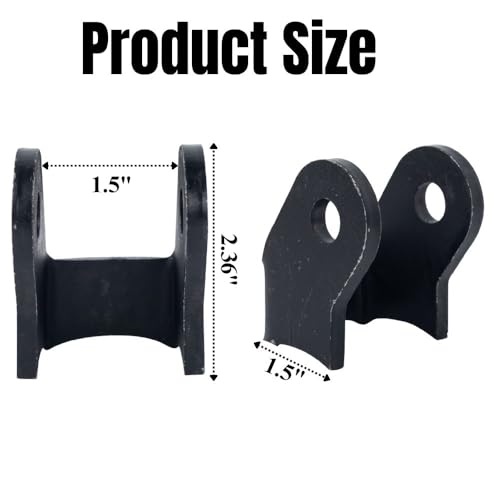 2 Pcs Shock Bracket, Heavy-Duty Shock Absorber, Black Curved Design for Off-Road Trailers (Bending Shock mounts)