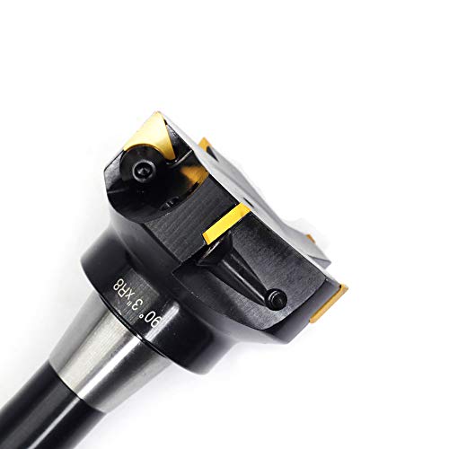 OSCARBIDE Indexable End Mill, R8 Shank, 3" Cutting Diameter, 5 Flutes