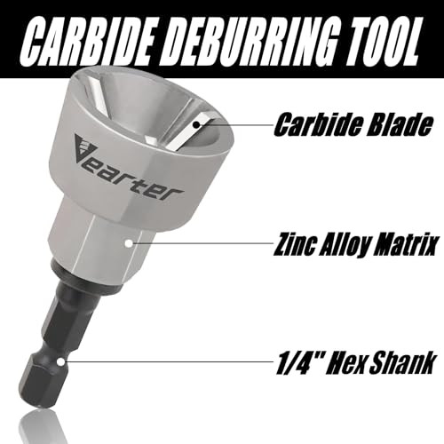 1/8"-3/4" External Chamfer Drill Bit, Bolt Deburring Tool for Metal