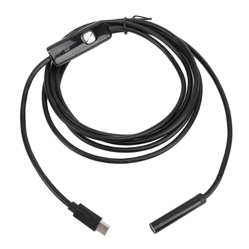 7mm Endoscope Camera, USB Inspection Camera with Type C, USB, and MicroUSB Interfaces, 2m Snake HD Video Borescope Compatible with Phone and Tablet