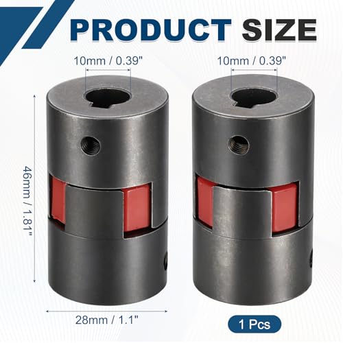 MECCANIXITY Flexible Coupling Coupler Set 25/64" to 25/64" L050 L-Jaw - size: 25/64" to 25/64"