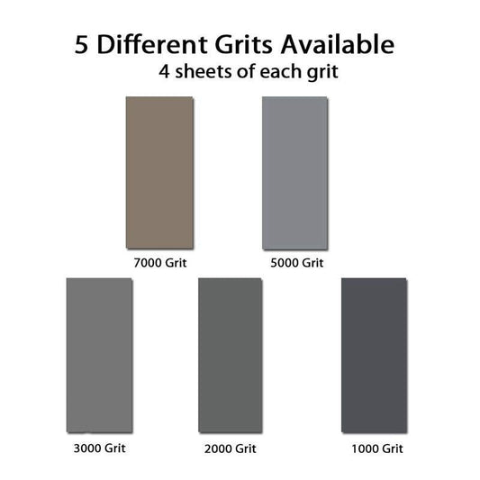 20pcs Wet Dry Sandpaper, High Grit 1000/2000/3000/5000/7000 Sandpaper Sheets Assortment for Wood Metal Polishing Automotive Sand