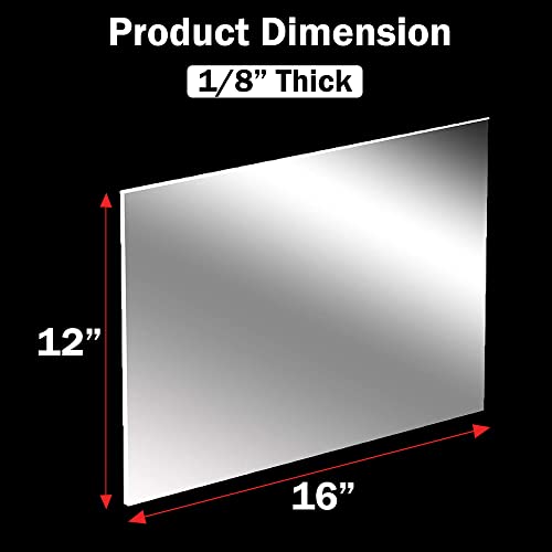 CALPALMY (2 Pack) 1/8" Thick Clear Acrylic Sheets - 12" x 16" Pre-Cut Plexiglass Sheets for Craft Projects, Signs, Display Cases, Sneeze Guard and More - Cut with Engraver, Power Saw or Hand Tools - color: Clear, size: 12"x16", 1/8" Thick
