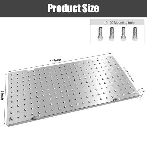 8" x 16" x 1/2" MIC7 Aluminum Fixture/Sacrificial Plate, Mini Pallet