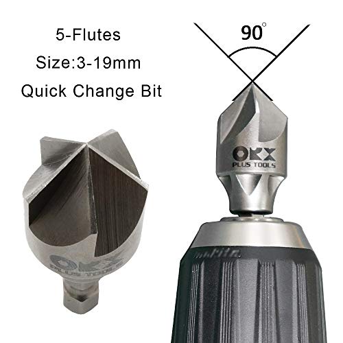 ORXPLUS Tools 2PC Internal & External Deburring Chamfer Tool Set 1/8"-3/4" - size: 2PCS Deburring Chamfer Tool Set