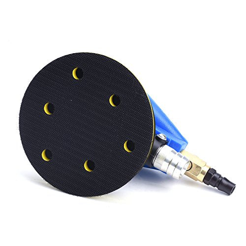 5" Professional Orbital Sander, Dual Action Palm Sander for Auto Body Work, Hook and Loop Vacuum System - color: Blue, size: 5 inch with dust collection