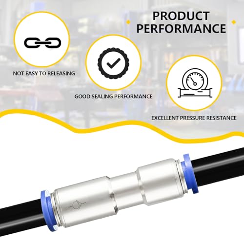 Yoebor 4mm OD Check Valve Push to Connect Inline Air Pneumatic Valves 2pcs - size: 4mm OD