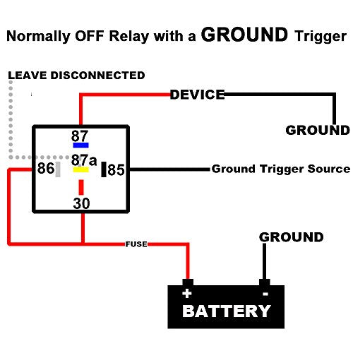 12V DC 5-pin 40/30AMP Automotive Relay Kit, SPDT Power Trim and Tilt Relay - size: 5-pin: 12 relays