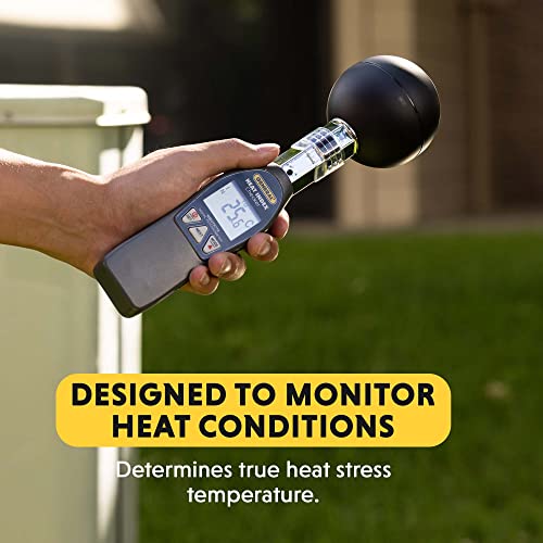 General Tools Deluxe Heat Index Monitor #WBGT8778 With 75 x 75 mm Brass Black Ball, 32° to 122° F, 0 to 100% RH - style: Deluxe